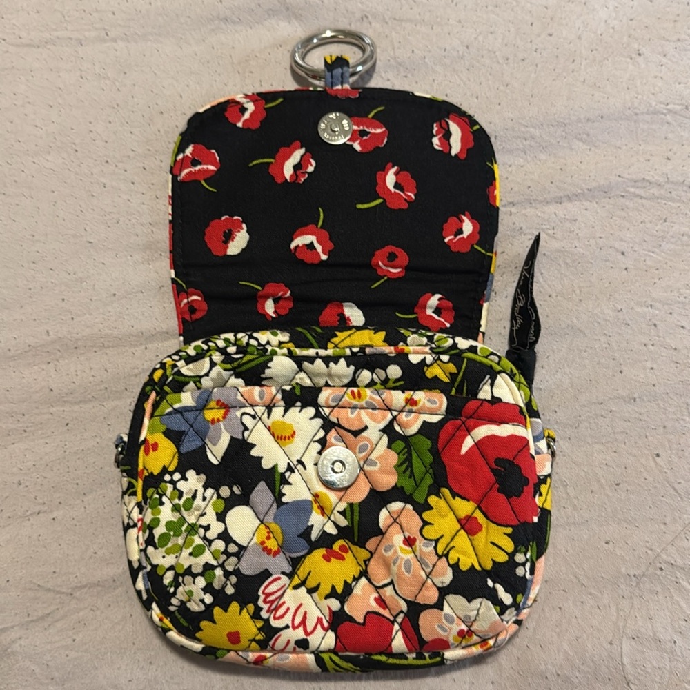 Vera Bradley Little Hip Crossbody Bag Poppy Fields Multi Colored - Picture 3 of 5